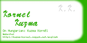 kornel kuzma business card