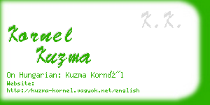 kornel kuzma business card